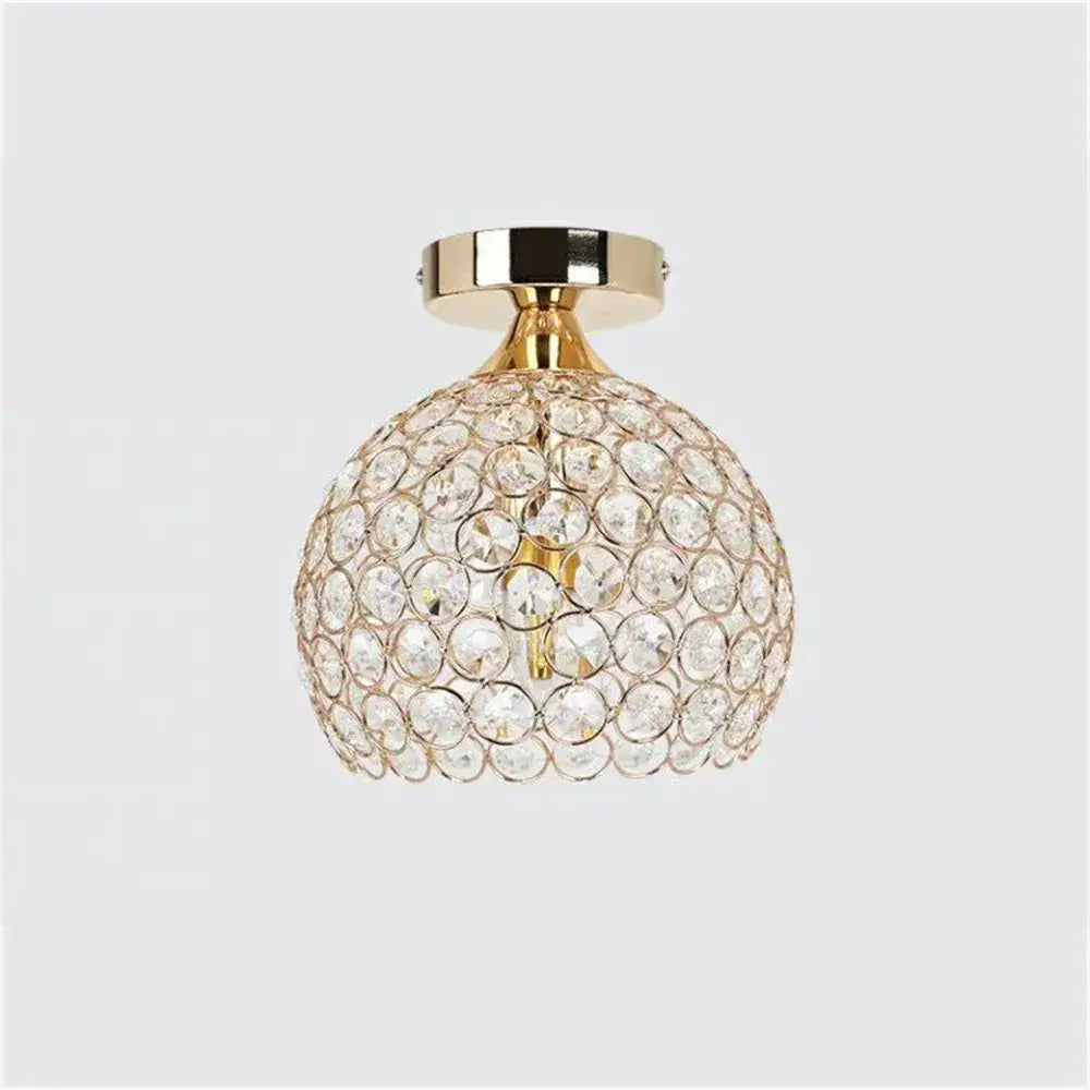 Modern gold crystal diamond ceiling light for dining room