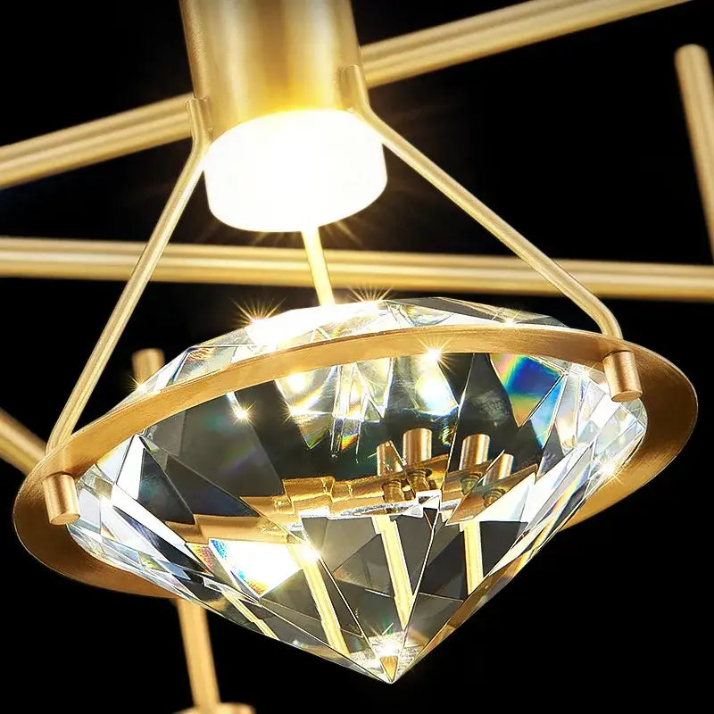 Modern gold crystal diamond wall lamp for bedroom luxury lighting