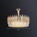 Modern gold crystal drum pendant light for living room