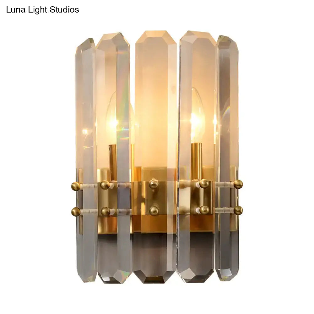 Modern gold crystal flush wall sconce hallway 110v-120v light