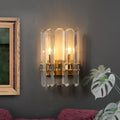 Modern gold crystal flush wall sconce hallway 110v-120v light