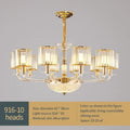 Modern gold crystal glass pendant lamp for dining room