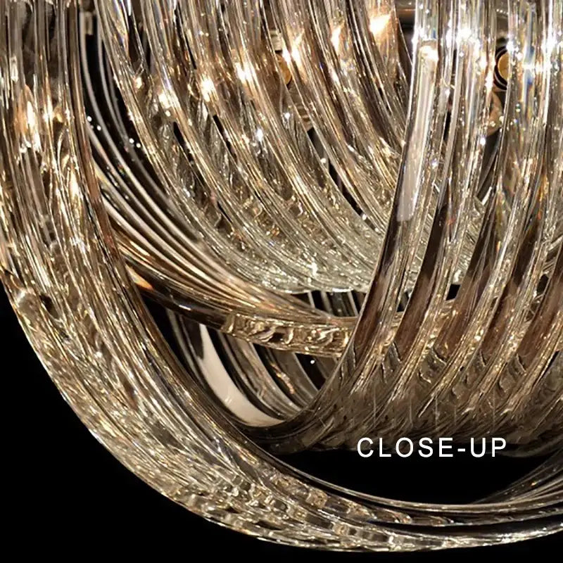 Modern gold crystal glass pendant lights dining room chandelier