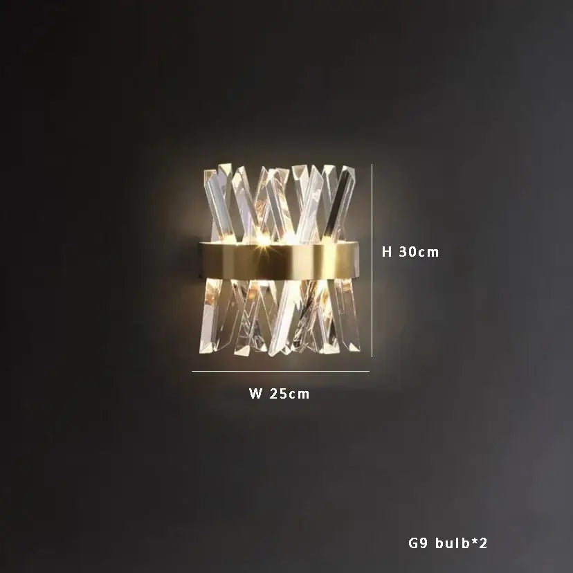 Modern gold crystal glass pendant lights dining room chandelier
