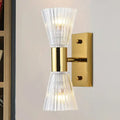 Modern gold crystal hourglass wall light fixture bedroom wall light