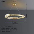 Modern gold crystal led chandelier dining room ceiling light