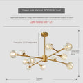 Modern gold crystal led chandelier dining room sphere light