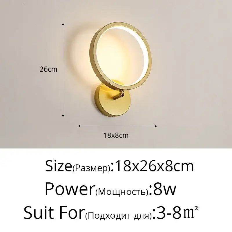Modern gold crystal led wall lamps bedroom cascading sconce light
