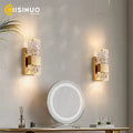 Modern gold crystal led wall light for bedroom dimmable sconce