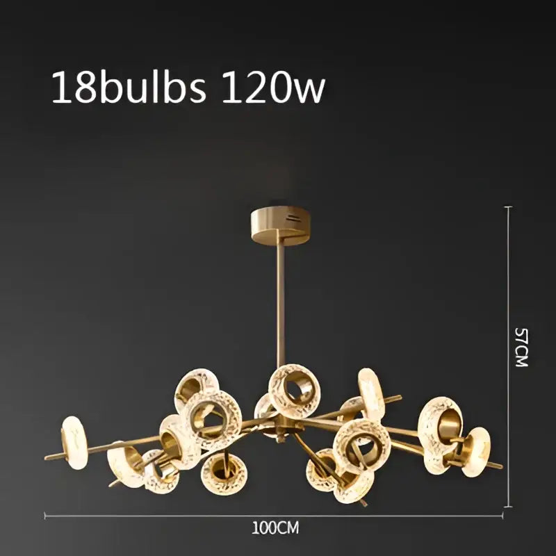 Modern gold crystal lustre led chandelier for dining room