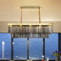 Modern gold crystal pendant light – dining room chandelier