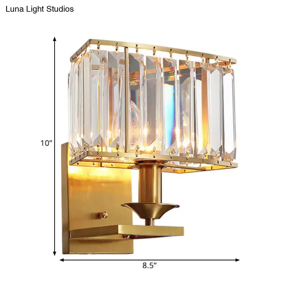 Modern gold crystal wall lamp living room 110v-120v 220v-240v
