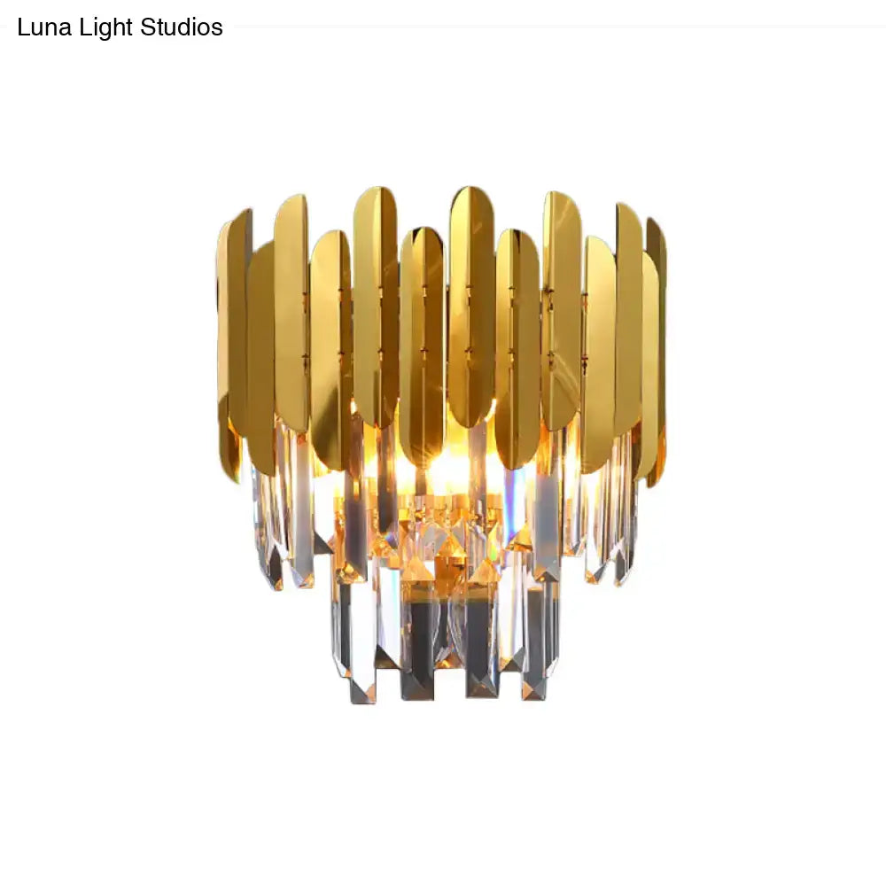 Modern gold crystal wall sconce corridor wall lamp