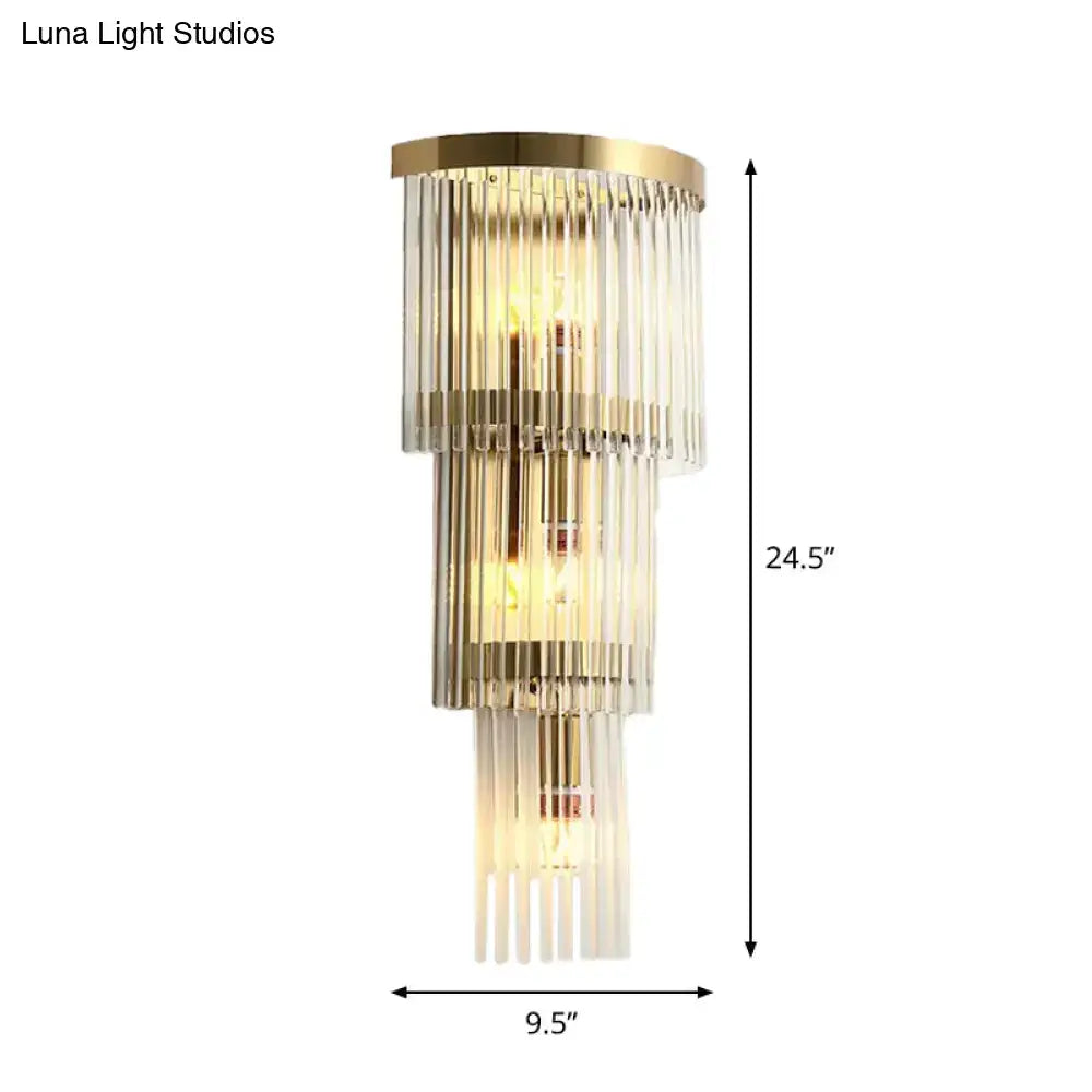 Modern gold crystal wall sconce – living room 110v-120v light