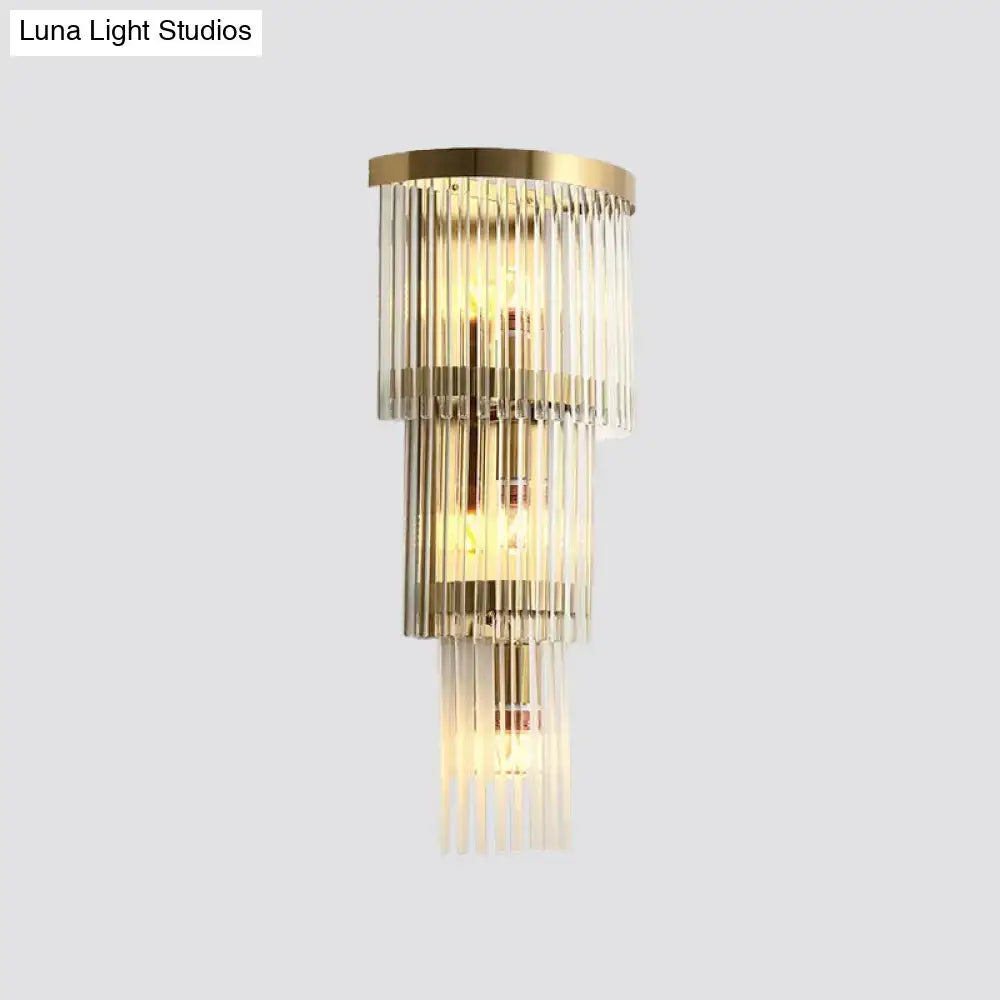Modern gold crystal wall sconce – living room 110v-120v light