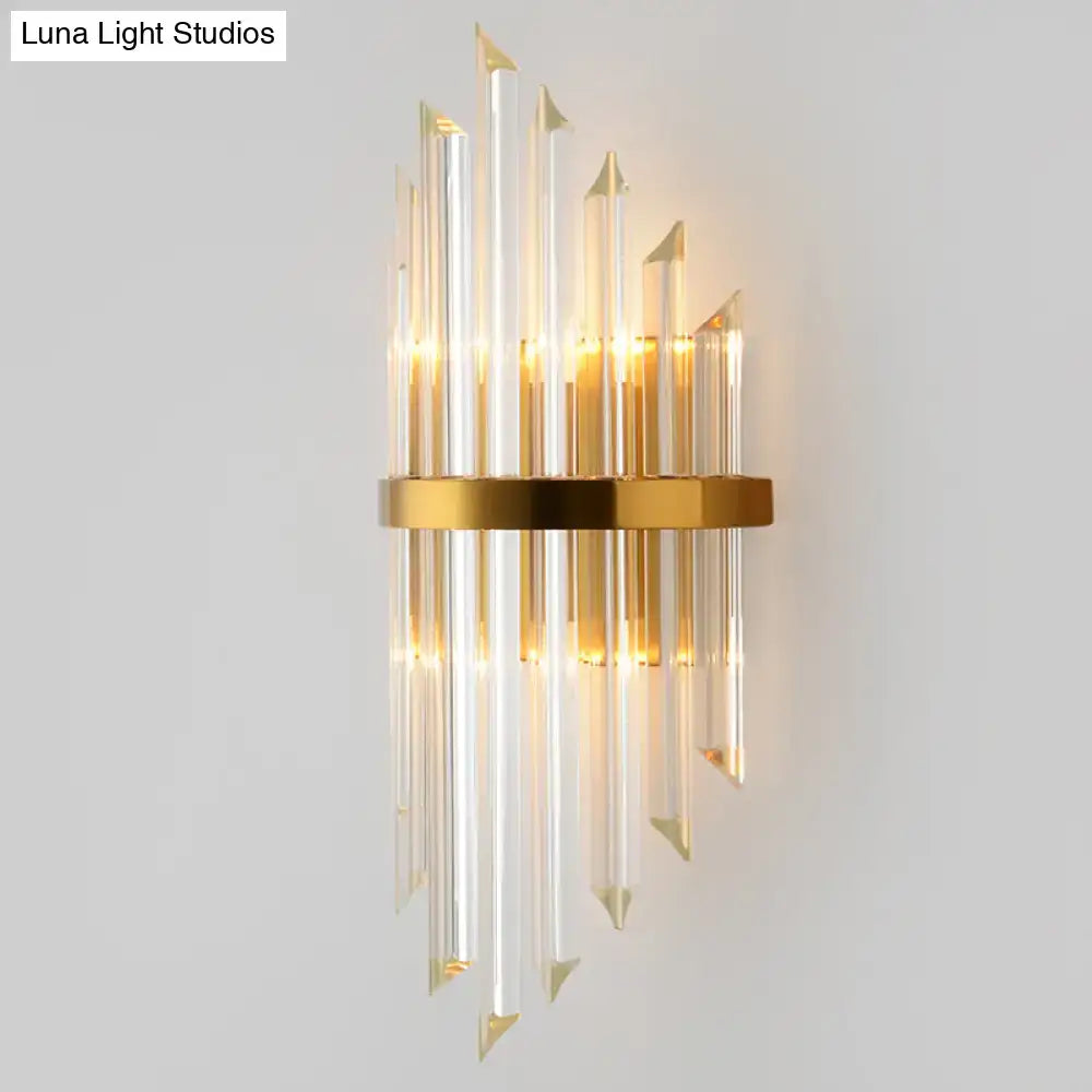 Modern gold crystal wall sconce – living room 110v-120v light