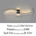 Modern gold curved led wall lamp for living room bedroom