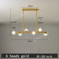 Modern gold decorbites bubble ball led hanging chandelier dining room