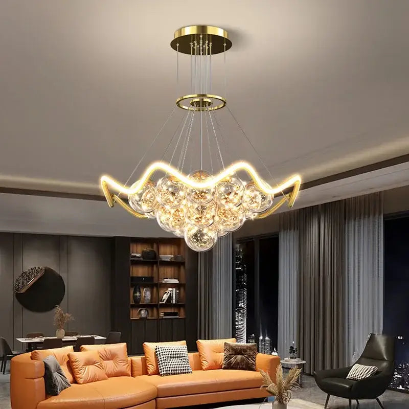 Modern gold decorbites bubble chandeliers – dining room led light