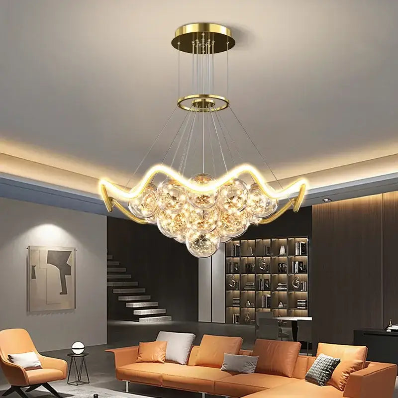 Modern gold decorbites bubble chandeliers – dining room led light