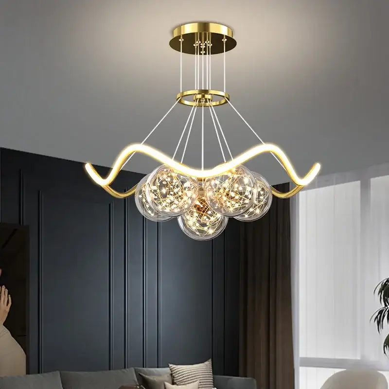 Modern gold decorbites bubble chandeliers – dining room led light