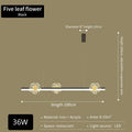 Modern gold decorbites butterfly flower chandelier dining room light