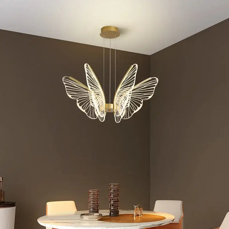 Modern gold decorbites butterfly pendant light dining room