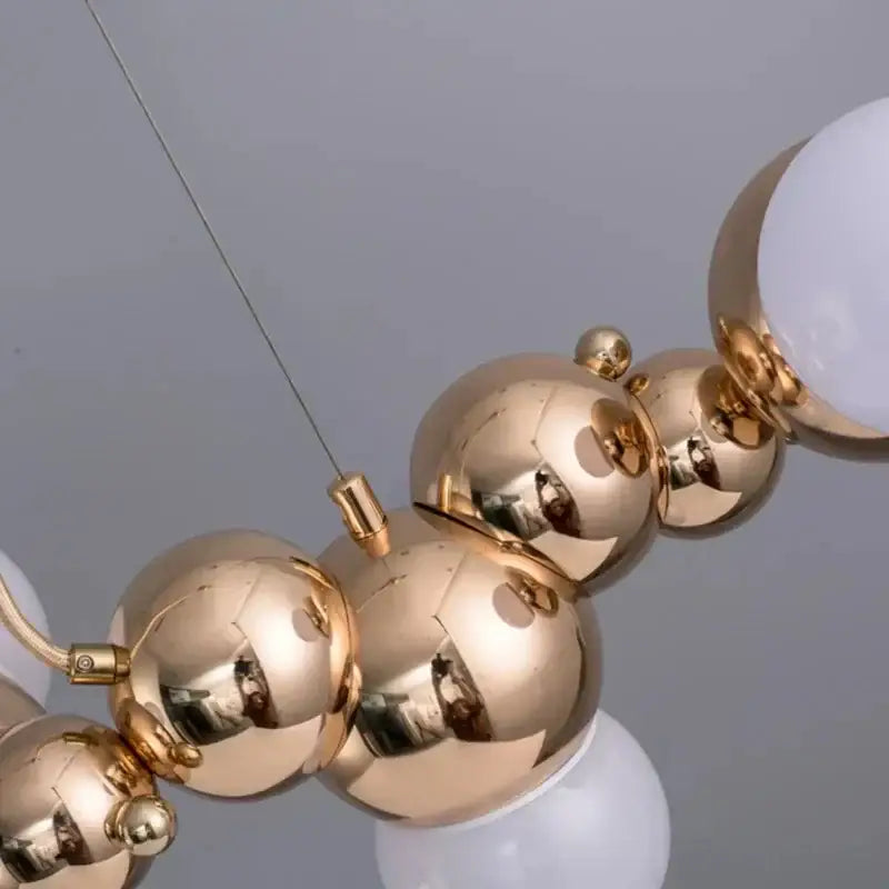 Modern gold decorbites caterpillar metal ball pendant light dining room