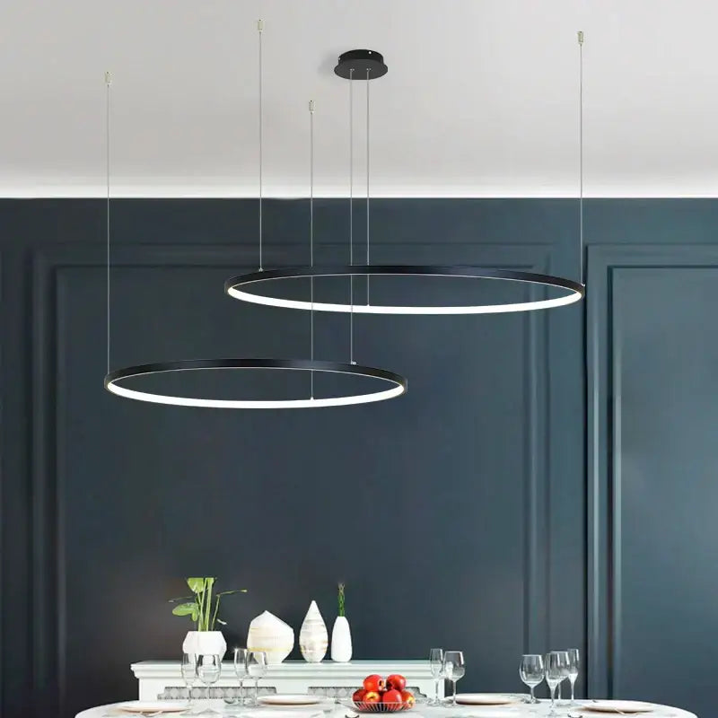 Modern gold decorbites circular led chandelier dining room light