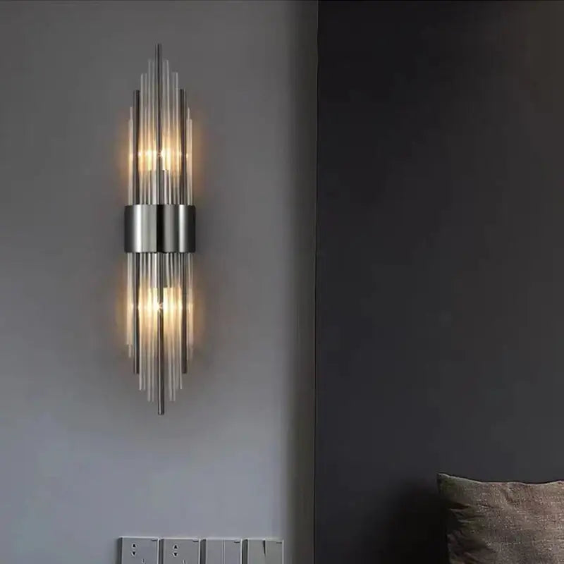 Modern gold decorbites clear crystal led wall lamp bedroom sconce