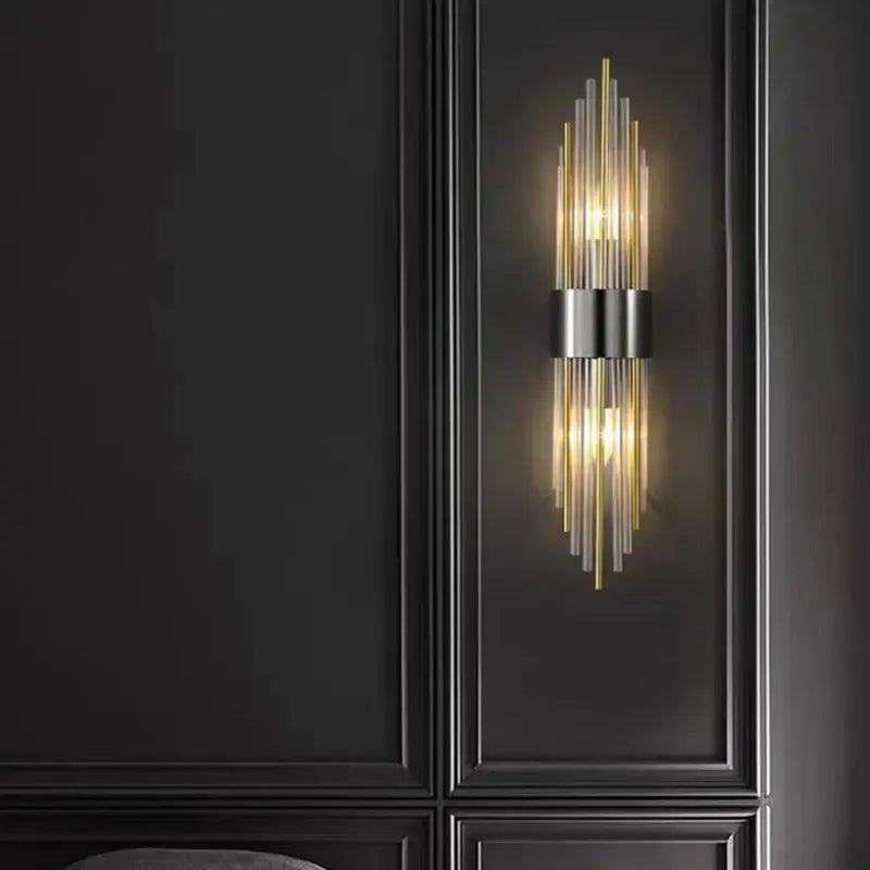 Modern gold decorbites clear crystal led wall lamp bedroom sconce