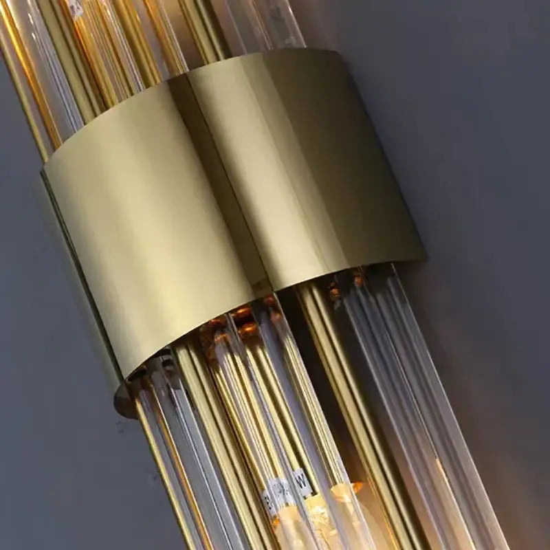Modern gold decorbites clear crystal led wall lamp bedroom sconce