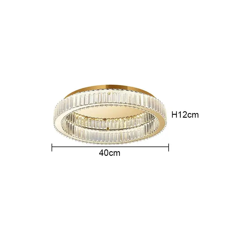 Modern gold decorbites crystal circle ceiling chandelier living room