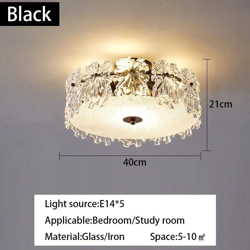 Modern gold decorbites crystal glass maple leaf living room chandelier