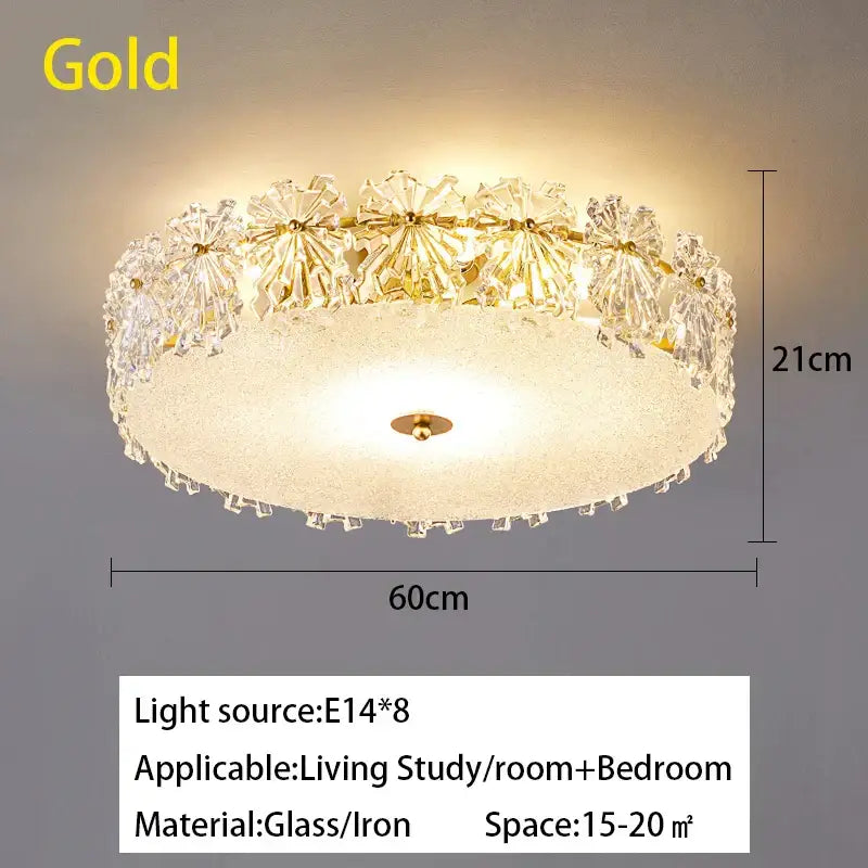Modern gold decorbites crystal glass maple leaf living room chandelier