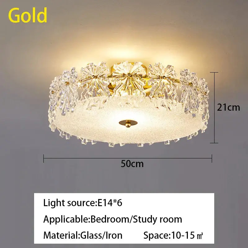 Modern gold decorbites crystal glass maple leaf living room chandelier