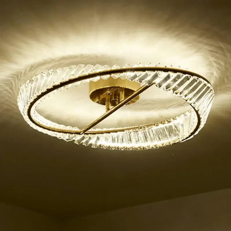 Modern gold decorbites crystal led ceiling light dining room