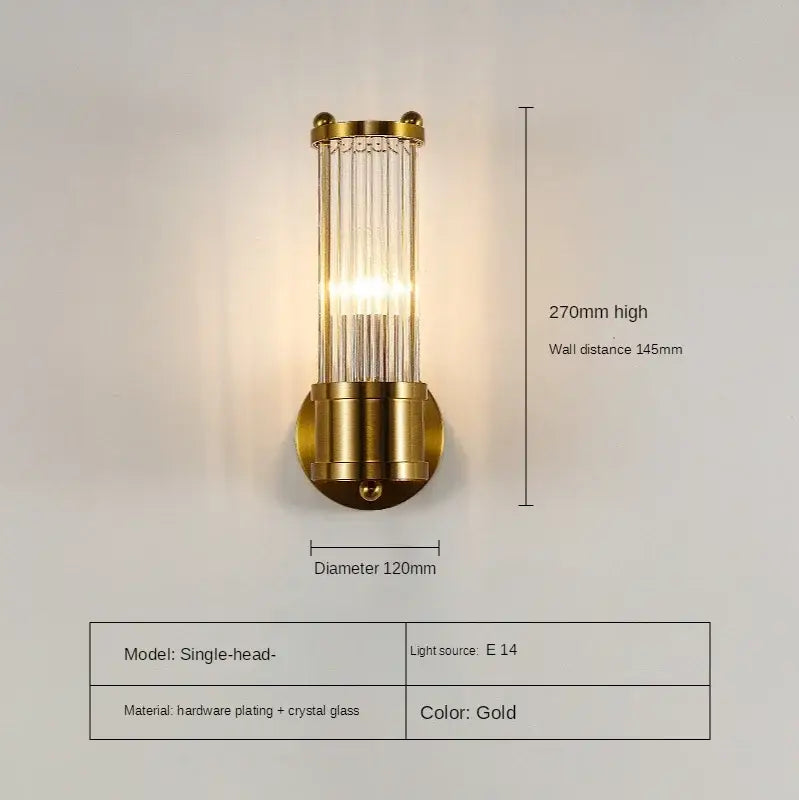 Modern gold decorbites crystal led wall lights bedroom sconce
