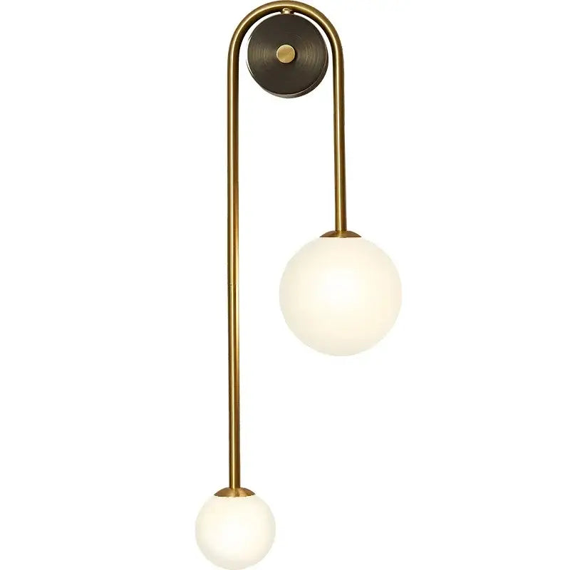 Modern gold decorbites glass ball led wall lamp bedroom sconce