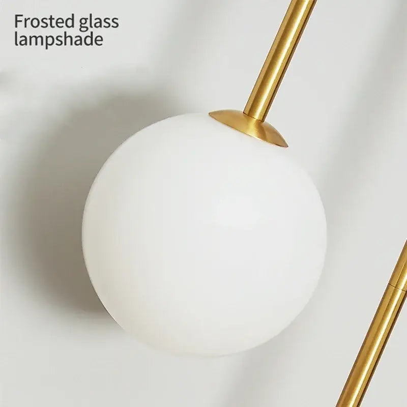 Modern gold decorbites glass ball led wall lamp bedroom sconce