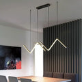 Modern gold double z shaped hanging light kitchen island fixture