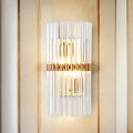 Modern gold finish clear crystal wall light living room sconce