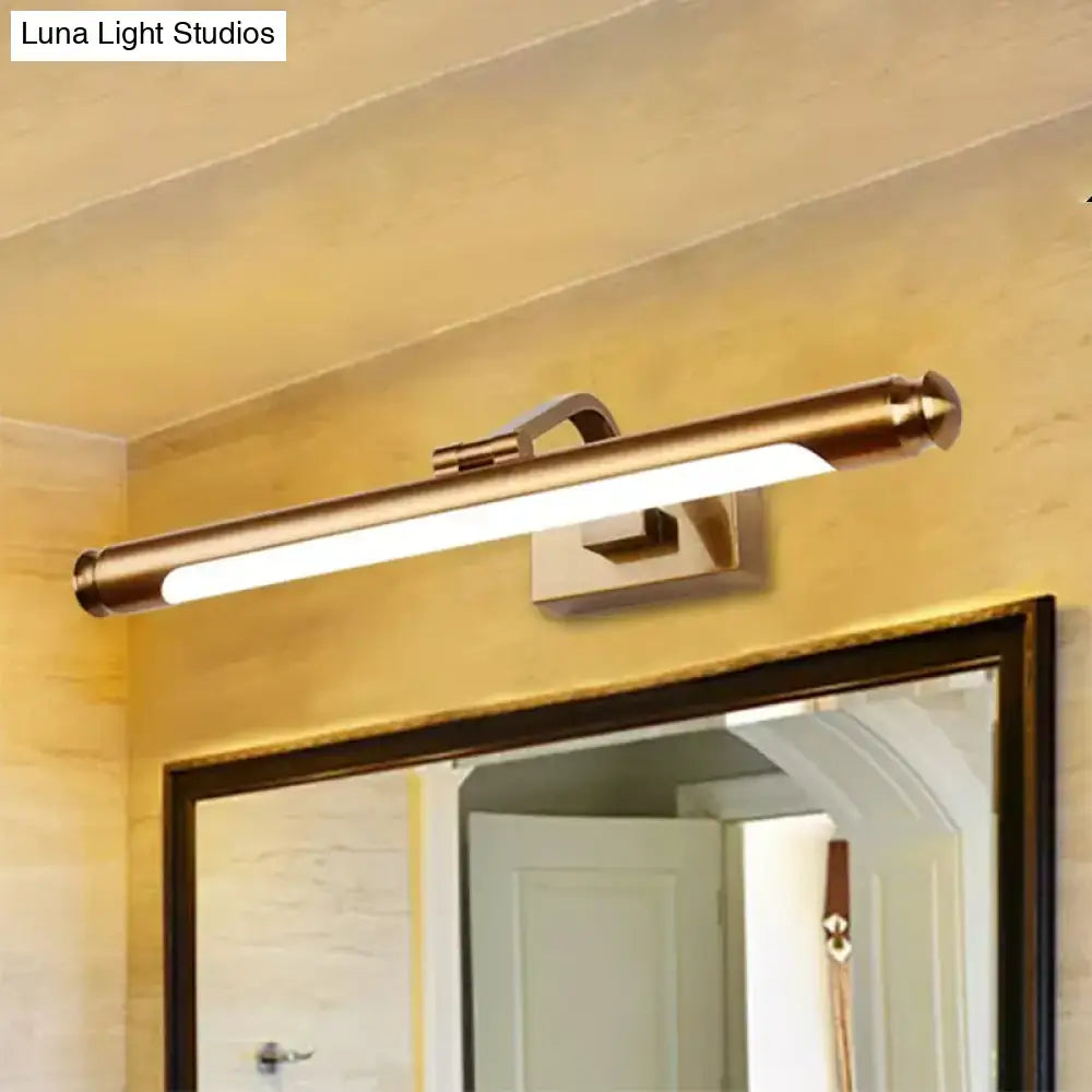 Modern gold finish tubed led vanity light kitchen wall sconce