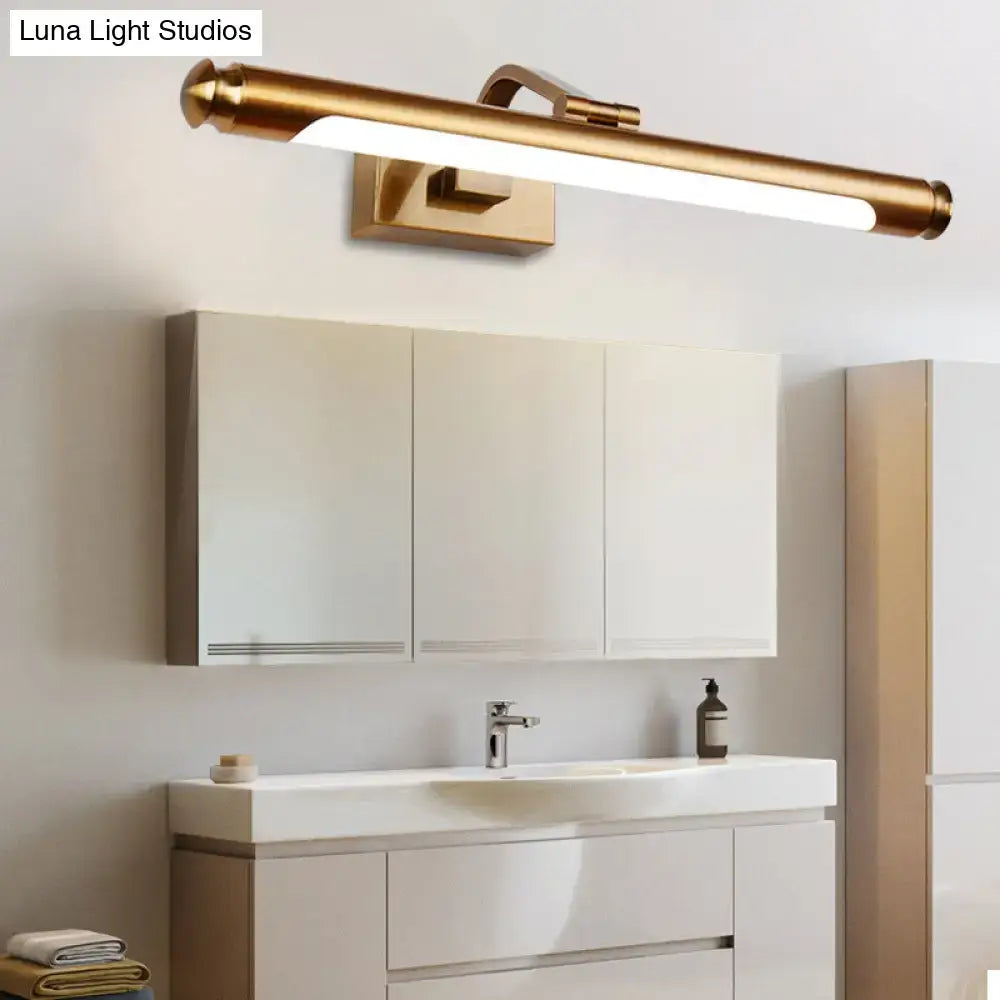 Modern gold finish tubed led vanity light kitchen wall sconce