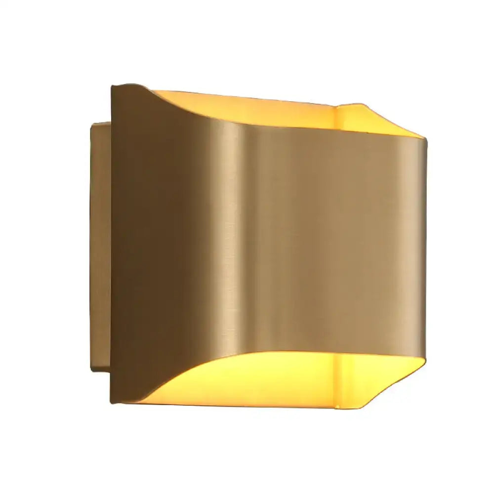 Modern gold geometric led wall sconce bedroom light with g9 bulb base