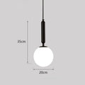Modern gold glass ball led pendant light bedroom globe lamp