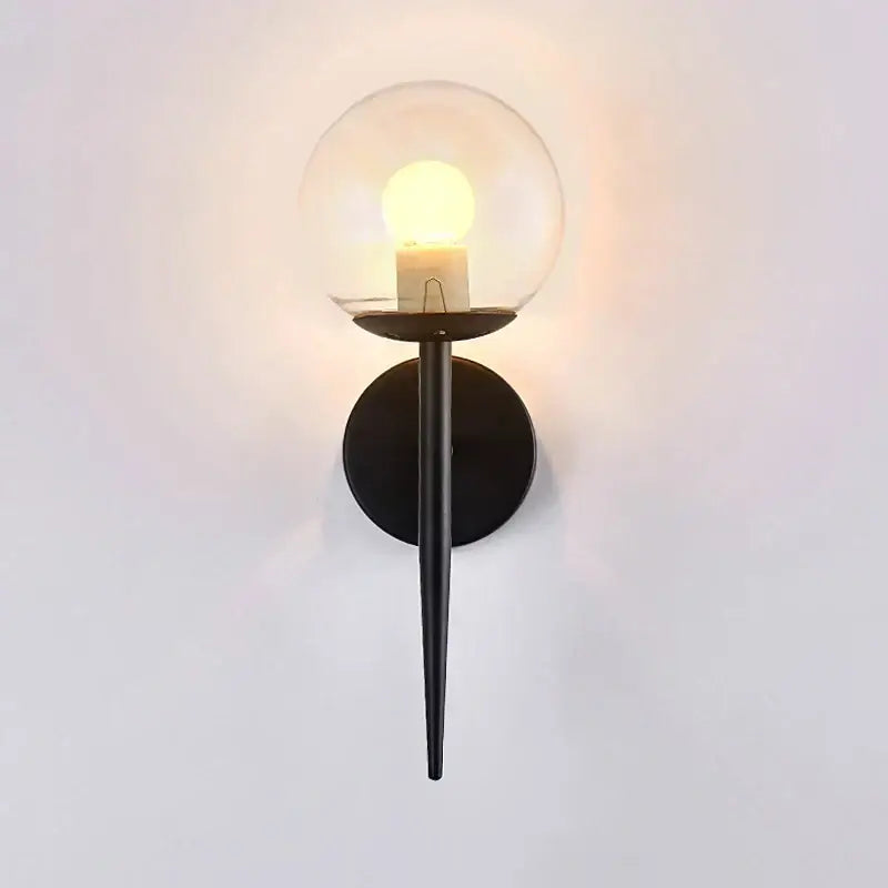 Modern gold glass ball led wall lights for bedroom passage