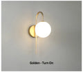 Modern gold glass ball led wall sconce for living room lighting