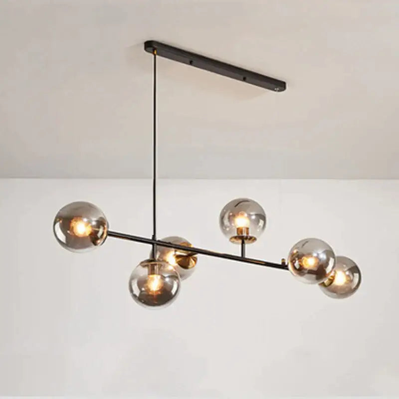 Modern gold glass ball pendant chandelier dining room art lighting