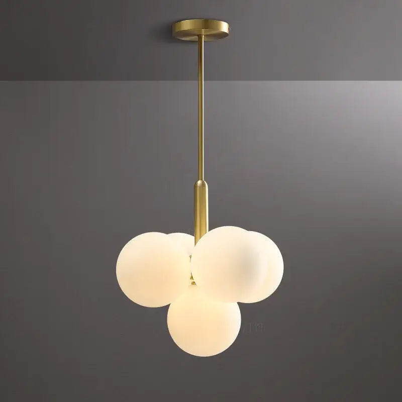 Modern gold glass ball pendant chandelier dining room light